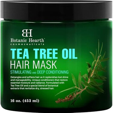 Botanic Hearth Tea Tree Hair Mask Deep Conditioner Moisturizes Protects Hair Scalp With Soy Protein Vitamin E Collagen Keratin Coconut Oil 16 Oz Packaging May Vary