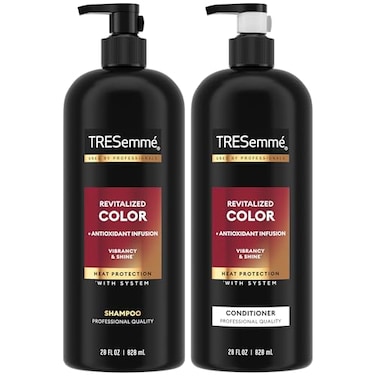 TRESemmÃ TRESemm Shampoo and Conditioner Revitalized Color Antioxidant Infusion for ColorTreated Hair Heat Protection 28 Oz Ea