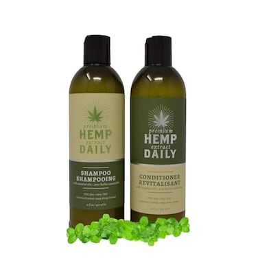 Premium Hemp Hemp Daily Shampoo and Conditioner Hemp Argan and Essential Oils THCfree 16 fl oz Shampoo Conditioner
