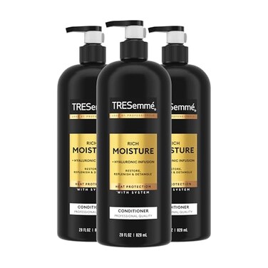 TRESemmÃ TRESemm Moisture Rich Hydrating Conditioner 3 Count for Dry Hair Formulated With Pro Style Technology 28 Fl Oz