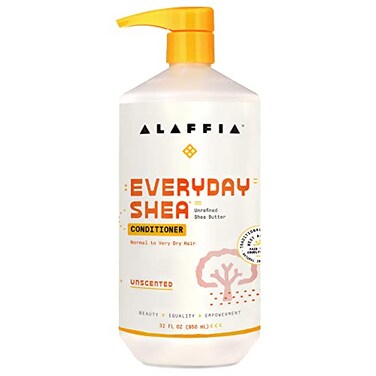 Alaffia EveryDay Shea Conditioner Moisturizes Restores and Protects Made with Fair Trade Shea Butter Cruelty Free No Parabens Vegan Unscented 32 Fl Oz