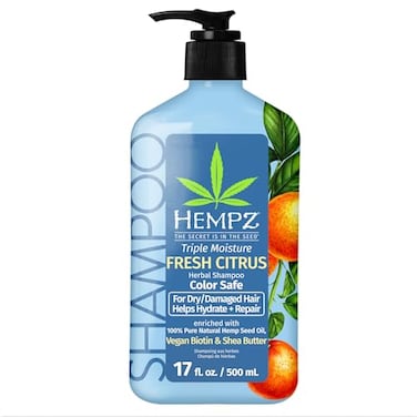 Hempz Triple Moisture Herbal Hair Shampoo Moisturizing Gentle Shampoo to Nourish and Hydrate Hair 17 Fl OZ
