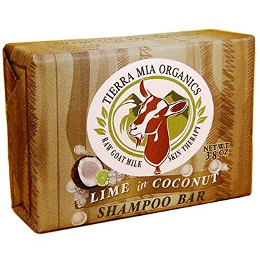 Tierra Mia Organics Raw Goat Milk Skin Therapy Shampoo Bar Lime and Coconut 38 Ounce 636371
