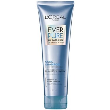 L'Oreal Paris LOreal Paris Sulfate Free Shampoo for Curly Hair Lightweight AntiFrizz Hair Care with Coconut Oil EverPure 85 Fl Oz Packaging May Vary