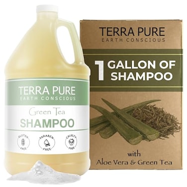 Terra Pure Hotel Shampoo 1 Gallon For Hospitality Vacation Rentals to Refill Dispensers Single Gallon