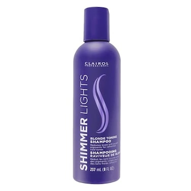 Clairol Professional Shimmer Lights Purple Shampoo 8 fl Oz Neutralizes Brass Yellow Tones For Blonde Silver Gray Highlighted Hair Packaging May Vary