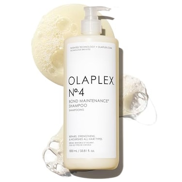 Olaplex N 4 Bond Maintenance Shampoo Reduces Breakage Strengthens Hair Hydrates Smooths Detangles For Coily Curly Straight and Wavy 1000 mL 338 Fl Oz