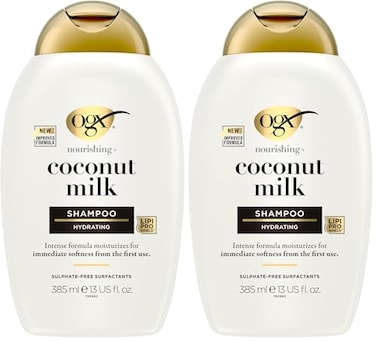 OGX Nourishing Coconut Milk Shampoo For Strong Hair With Coconut Oil Egg White Protein SulfateFree