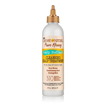 Creme of Nature Pure Honey Scalp Refresh Cleansing Scalp Treatment NoRinse Formula with Aloe Mint Honey Dissolves Buildup Refreshes Scalp 8 oz