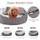 MIXJOY Dog Beds for Large Medium Small Dogs Rectangle Cave Hooded Blanket Puppy Bed Luxury Orthopedic Cat Beds for Indoor Cats Warmth and Machine Washable 30 inches Grey