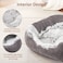 MIXJOY Dog Beds for Large Medium Small Dogs Rectangle Cave Hooded Blanket Puppy Bed Luxury Orthopedic Cat Beds for Indoor Cats Warmth and Machine Washable 30 inches Grey