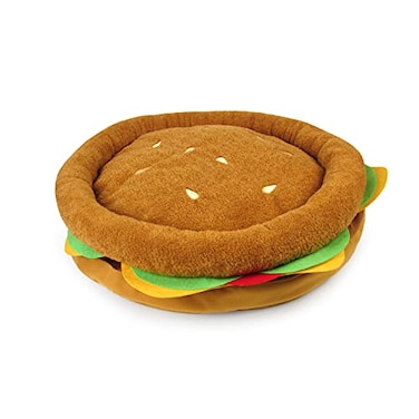 TONBO Soft Plush Small Cute and Cozy Food Dog Cat Bed Washer and Dryer Friendly Burger