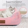 Zerbuger Orthopedic Dog Bed for Medium DogsDog Sofa Beds Supportive Foam Pet Couch Bed with Removable Washable Mat and Nonskid Bottom Medium Pink