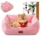 Zerbuger Orthopedic Dog Bed for Medium DogsDog Sofa Beds Supportive Foam Pet Couch Bed with Removable Washable Mat and Nonskid Bottom Medium Pink