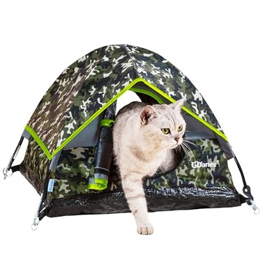 GDanes Camouflage Cat Tent Portable Pet Cat House with Soft Pad Cat Cave Dog House for Small Medium Dogs and Rabbits