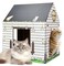 MUNILAIL Cardboard Cat House with Scratcher 16x 13x19 Cat Scratch House for Indoor Cats Birthday Large Cat Scratcher Box