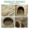 BWOGUE Large Grass House for Guinea PigsHand Woven Straw Hut Foldable Small Animal Play Hideaway Bed with Double Openings Playhouse for Bunny Guinea Pig Chinchilla Ferret