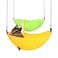 Halloluck 2 Pack Banana Warm Hamster Bed House Hammock Small Animal Warm Bed House Cage Yellow and Green