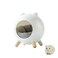 TUTU&amp;LELE TUTULELE Hamster Hideout Tiny House Hideout and Habitat Space Elf Hiding Nest Durable Hamster Bed with Round Thick Plush Pads for Mice GerbilsHamsters to Play Sleep and Rest White