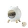 TUTU&amp;LELE TUTULELE Hamster Hideout Tiny House Hideout and Habitat Space Elf Hiding Nest Durable Hamster Bed with Round Thick Plush Pads for Mice GerbilsHamsters to Play Sleep and Rest White