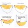 WishLotus Hamster Hammock Bed Banana Design Flannal Hamster Hut Sleeping Nest Cozy Hanging House Moon Boat Hut for Dwarf Hamsters Yellow