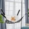 Wontee 2 Pack Small Animal Hammock Soft Fleece Sleeping Bed for Mice Rat Chinchilla Guinea Pig Ferret Kitten Cat Rabbit S 106x106inch Black White Dot