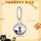 Hotop 8 Pack dogs Collar Bells Small Cat Bells Collar Charm for Puppy Hanging Ring Decoration Pet Pendant Accessories Antilost Tracker DIY Crafts for Pets UseSilver