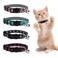 azuza 4 Pack Halloween Kitten Collar BreakawayQuick Release Safe Buckle Adjustable Kitten Collars Skull Crossbones Crossbones Pink Leopard and Blue Leopard