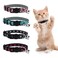 azuza 4 Pack Halloween Kitten Collar BreakawayQuick Release Safe Buckle Adjustable Kitten Collars Skull Crossbones Crossbones Pink Leopard and Blue Leopard