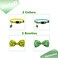 Diaurbsie 2 Pack Cactus Breakaway Cat Collar Bow Tie with Bell and Pendant Adjustable Safety Buckle Collars for Kitten Yellow and Green