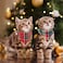 ADOGGYGO Christmas Cat Bandana Collars Breakaway with Removable Bandana Bell 2 Pack Red Green Plaid Christmas Collar for Cats Kittens