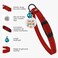 BRONZEDOG Cat Collar with Bell Kitten Rolled Leather Collars Safety QR ID Name Tag Red