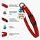 BRONZEDOG Cat Collar with Bell Kitten Rolled Leather Collars Safety QR ID Name Tag Red