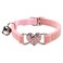 CHUKCHI Heart Bling Cat Collar with Safety Belt and Bell 811 InchesPink