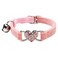 CHUKCHI Heart Bling Cat Collar with Safety Belt and Bell 811 InchesPink