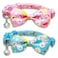 Pohshido Easter Cat Collar with Bow Tie Holiday Kitty Kitten Bunny and Carrot Breakaway Collar with Bell for Girls and Boys