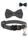 Gyapet Cat Collar Breakaway Bowtie Safety with Bell Adjustbale Kitten Puppy Solid Plaid Color Set D2pcs Grey