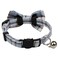 Gyapet Cat Collar Breakaway Bowtie Safety with Bell Adjustbale Kitten Puppy Solid Plaid Color Set D2pcs Grey