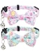 Gyapet Collar for Cat Pet Breakaway with Bell Bowtie Detachable Bow Adjustable Safety Kitten Puppy Girl Boy 2pcs Green Pink Sakura