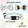Gyapet Collar for Cat Pet Breakaway with Bell Bowtie Detachable Bow Adjustable Safety Kitten Puppy Girl Boy 2pcs Green Pink Sakura