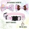 Gyapet Collar for Cat Pet Breakaway with Bell Bowtie Detachable Bow Adjustable Safety Kitten Puppy Girl Boy 2pcs Green Pink Sakura