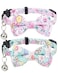 Gyapet Collar for Cat Pet Breakaway with Bell Bowtie Detachable Bow Adjustable Safety Kitten Puppy Girl Boy 2pcs Green Pink Sakura