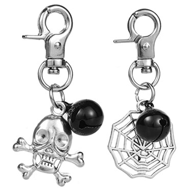 BoomBone Halloween Dog Collar Accessories 2 Pack Pendant Charms and Bell for Cat Collar