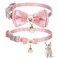 JJUNW 2Pack Adorable Cat Collar with Bow Cute Kitten Collars for Girl Cats Pink Cat Bows Accessories Breakaway Safety Cat Bowtie CollarStyle 1