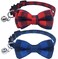 KUDES 2 PackSet Cat Collar Breakaway with Cute Bow Tie and Bell for Kitty and Some Puppies Adjustable from 78105 Inch
