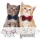 KUDES 2 PackSet Cat Collar Breakaway with Cute Bow Tie and Bell for Kitty and Some Puppies Adjustable from 78105 Inch