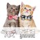 KUDES 2 PackSet Cat Collar Breakaway with Cute Bow Tie and Bell for Kitty and Some Puppies Adjustable from 78105 Inch
