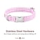 lionet paws Lionet Paws Dog Collar with Bowtie Comfortable Adjustable Cute Pink Gingham Bow Tie Collar for Female Puppies and Cats Gift XXS Neck 711 inches