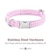 lionet paws Lionet Paws Dog Collar with Bowtie Comfortable Adjustable Cute Pink Gingham Bow Tie Collar for Female Puppies and Cats Gift XXS Neck 711 inches