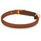 OOPSDOGGY Rolled Leather Cat Collar with Bell Reflective Kitten Collar with Safety Elastic Strap Adjustable Small Pet Collars for Boy Girl Cats Brown